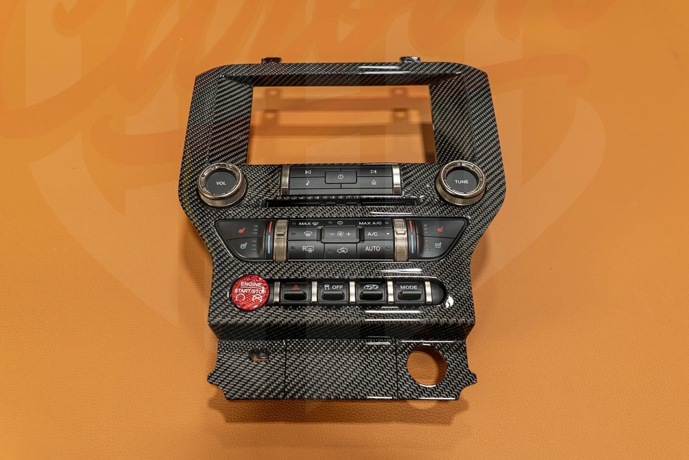 2015-2023 Mustang S550 Carbon Fiber Navigation Bezel - by ukiecarbon.com