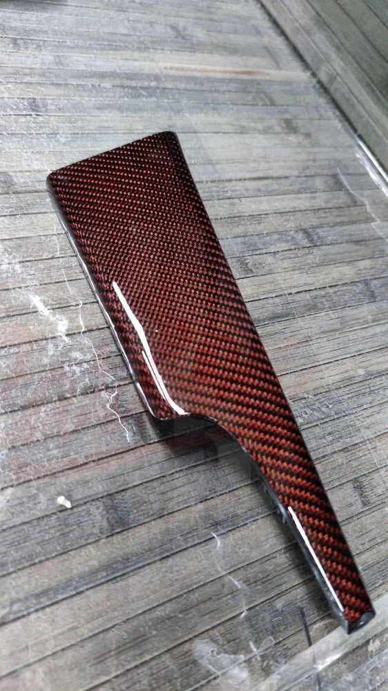 2015-2023 Mustang S550 Red Carbon Fiber Dashboard Trim - by ukiecarbon.com