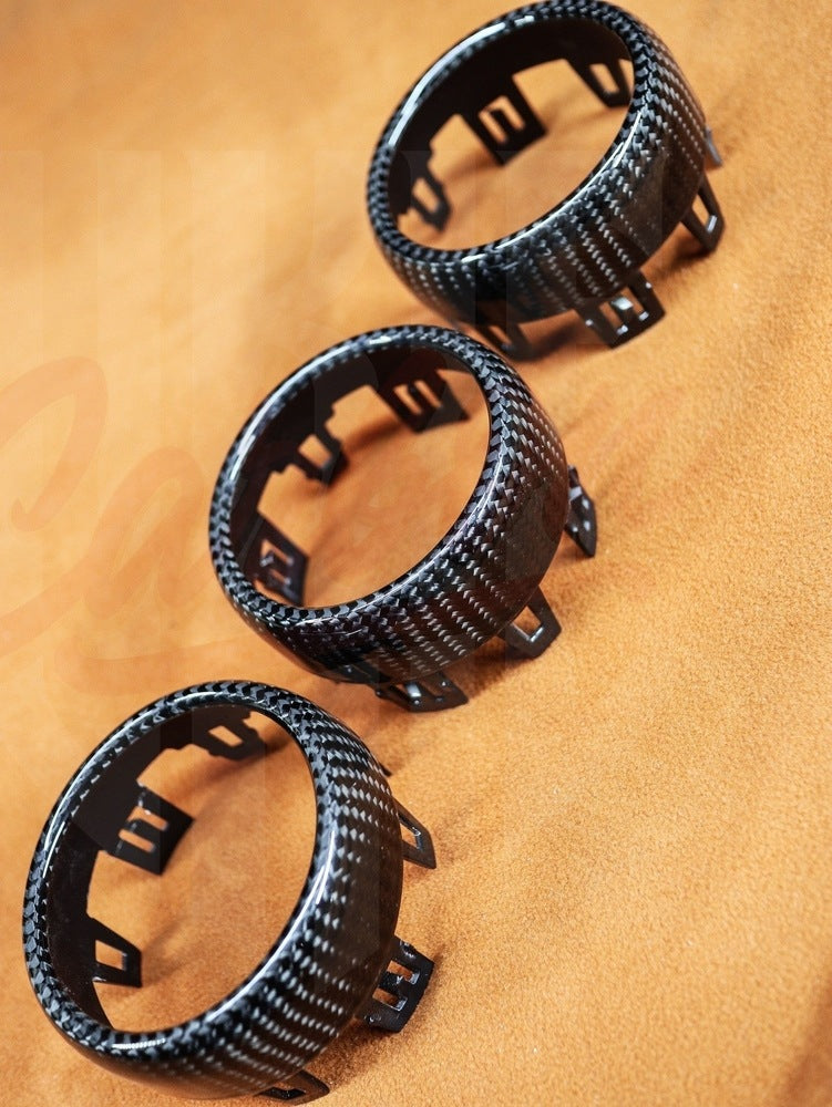 2015-2023 Mustang S550 Carbon Fiber Air Vents Bezels - by ukiecarbon.com
