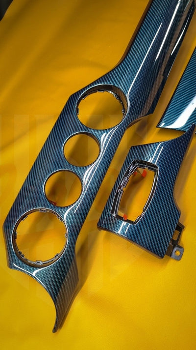 2015-2023 Mustang S550 Blue Carbon Fiber Dashboard Trim - by ukiecarbon.com