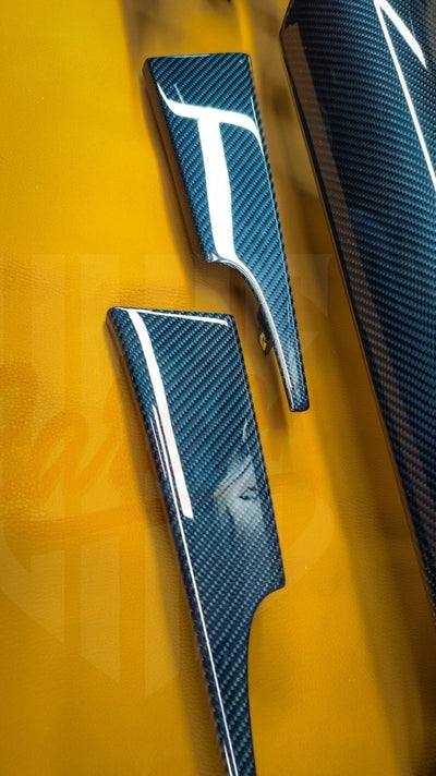 2015-2023 Mustang S550 Blue Carbon Fiber Dashboard Trim - by ukiecarbon.com