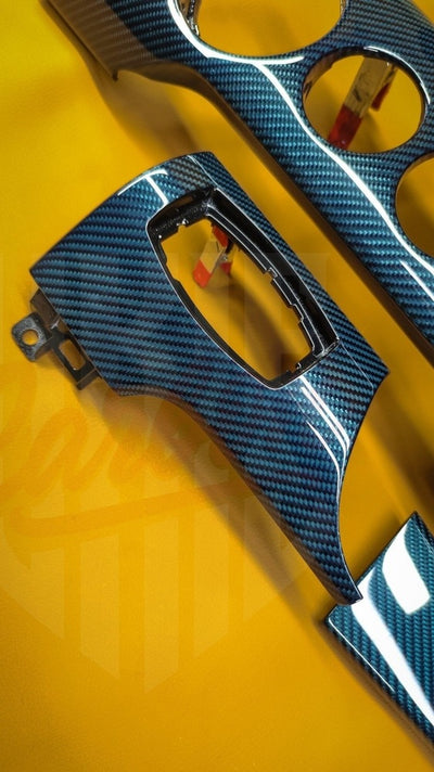 2015-2023 Mustang S550 Blue Carbon Fiber Dashboard Trim - by ukiecarbon.com