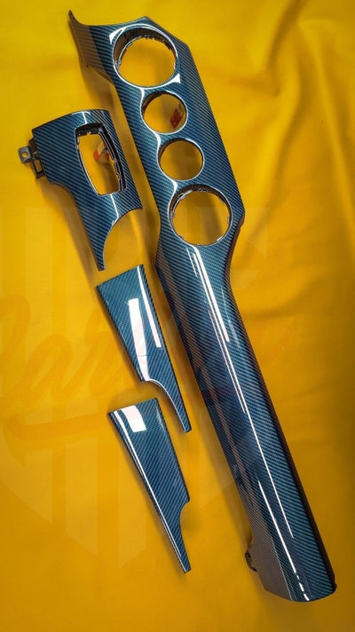 2015-2023 Mustang S550 Blue Carbon Fiber Dashboard Trim - by ukiecarbon.com