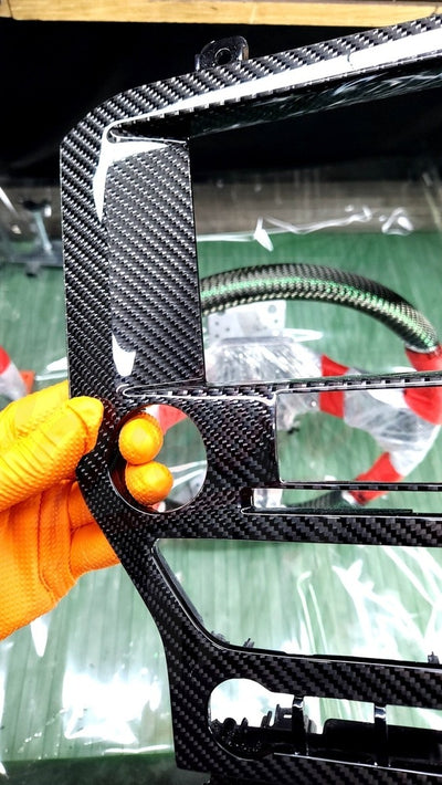 2015-2023 Mustang S550 Carbon Fiber Navigation Bezel - by ukiecarbon.com