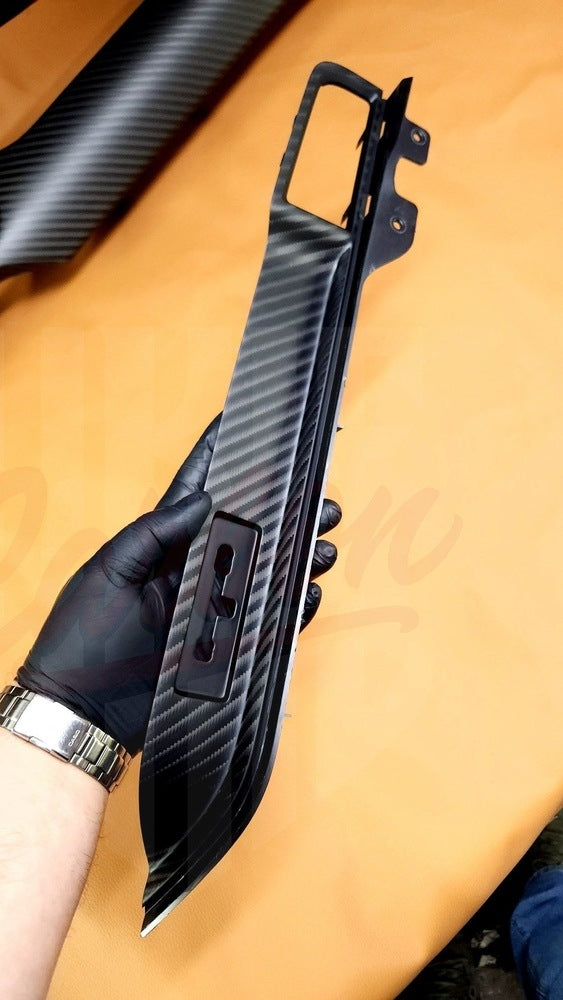 2015-2023 Mustang S550 4x4 Twill Matte Carbon Fiber Dashboard Trim with chassis # - by ukiecarbon.com