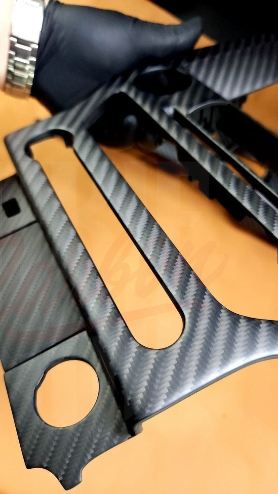 2015-2023 Mustang S550 4x4 Twill Matte Carbon Fiber Navigation Bezel - by ukiecarbon.com