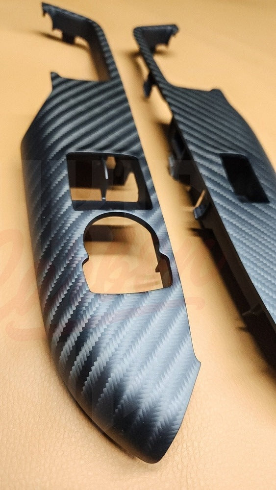 2015-2023 Mustang S550 4x4 Twill Matte Carbon Fiber Window Switch Panel - by ukiecarbon.com
