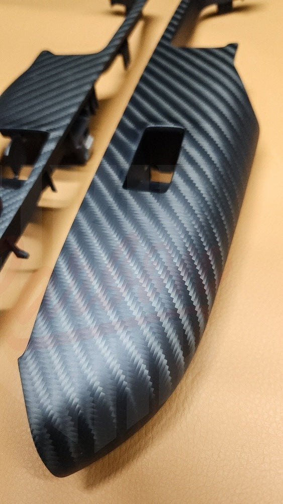 2015-2023 Mustang S550 4x4 Twill Matte Carbon Fiber Window Switch Panel - by ukiecarbon.com