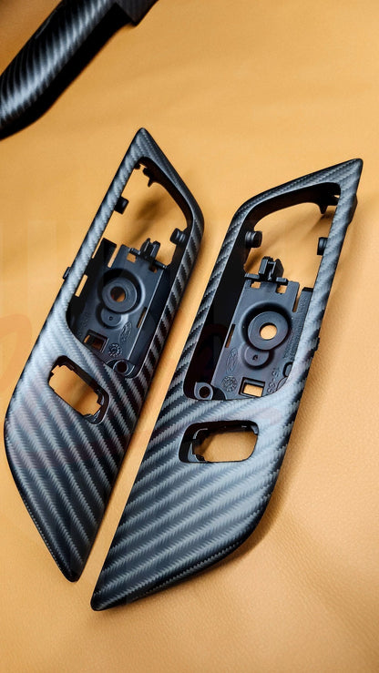 2015-2023 Mustang S550 4x4 Twill Matte Carbon Fiber Active Doorhandle