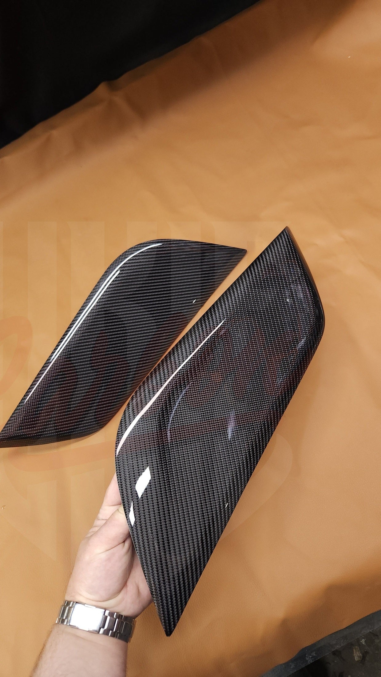 2015-2023 S550 Mustang Carbon Fiber Knee Pads