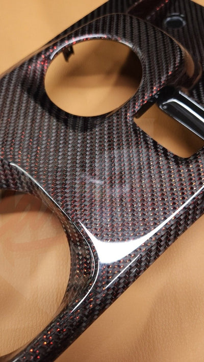 2020-2022 GT500 Reflective Red Carbon Fiber Center Console - by ukiecarbon.com