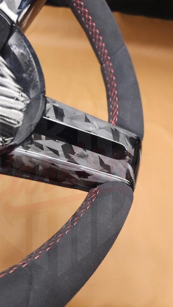 2005-2009 Mustang S197 Forged Carbon Fiber Steering Wheel - by ukiecarbon.com