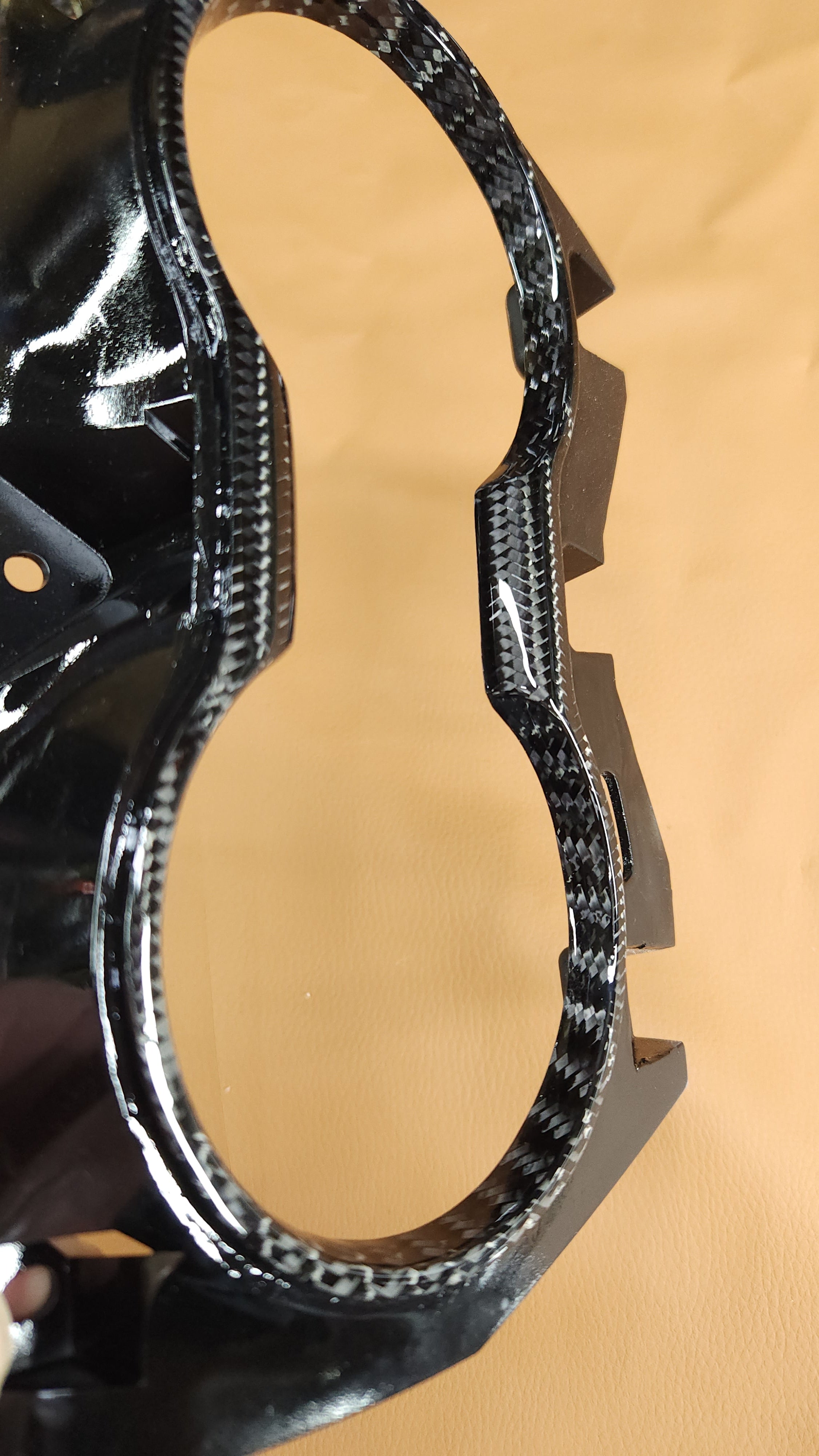 2015-2023 Mustang S550 Wide Twill Carbon Fiber Cupholder