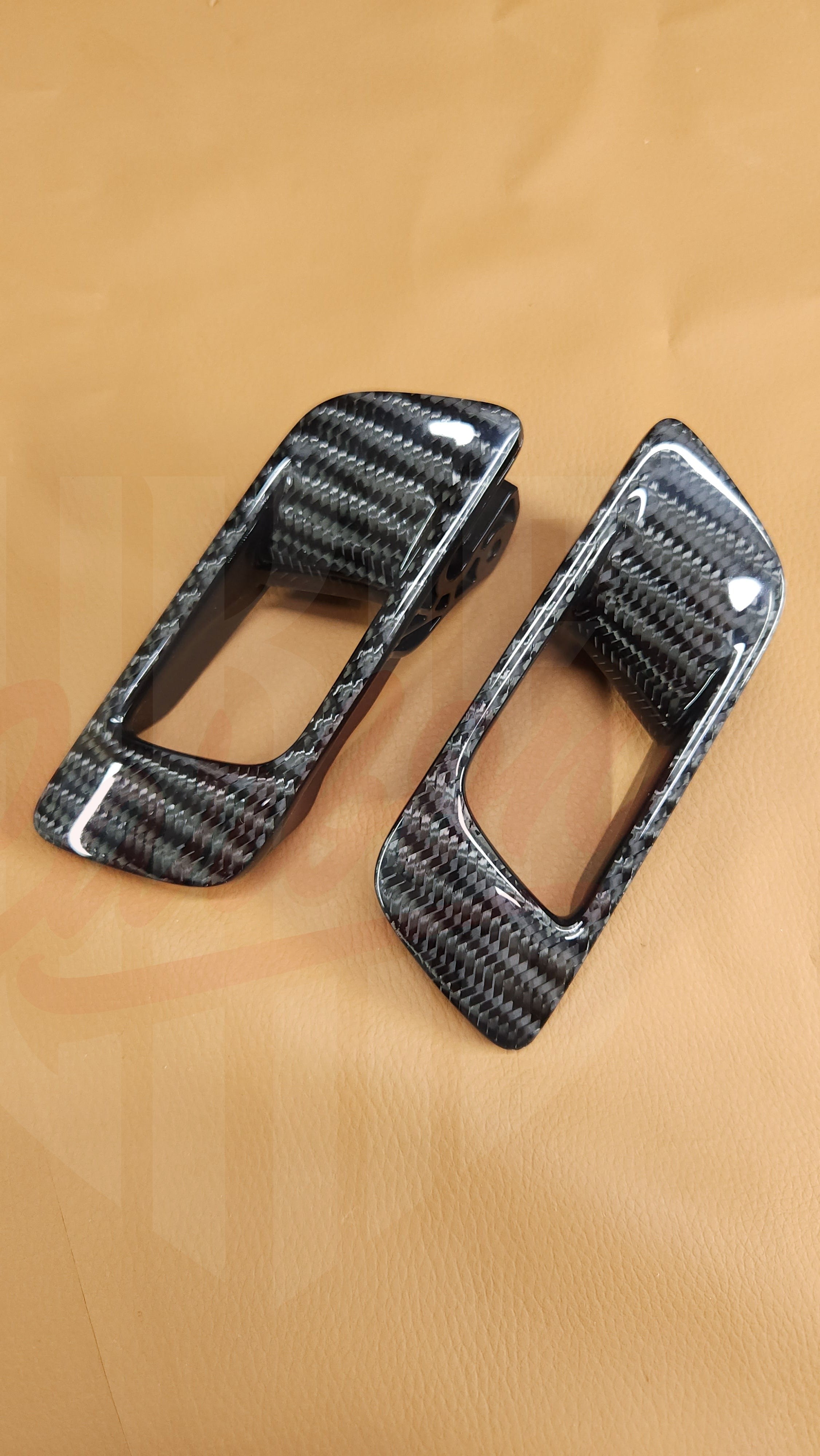 2015-2023 Mustang S550 Wide Twill Carbon Fiber Door Latches