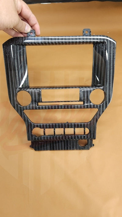 2015-2023 Mustang S550 Wide Twill Carbon Fiber Navigation Bezel - by ukiecarbon.com