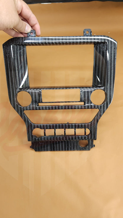 2015-2023 Mustang S550 Wide Twill Carbon Fiber Navigation Bezel