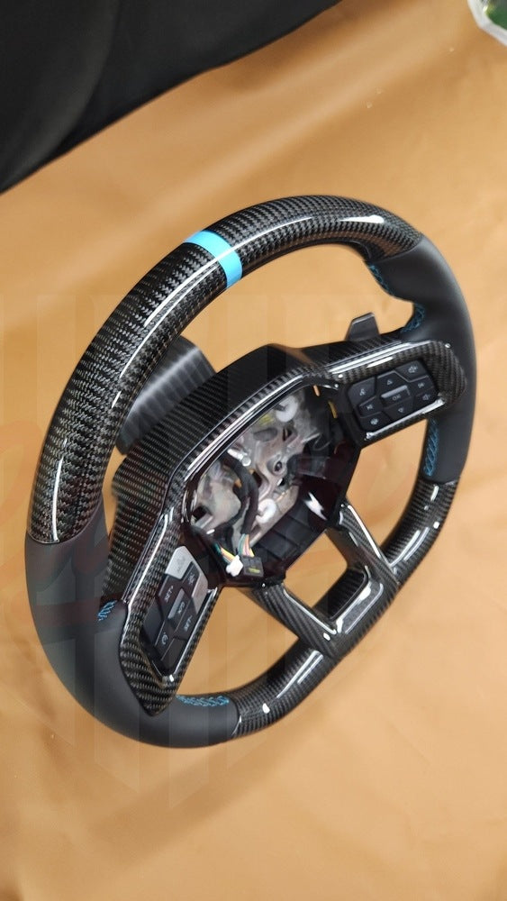 2024+ Mustang S650 Carbon Fiber Steering Wheel - by ukiecarbon.com