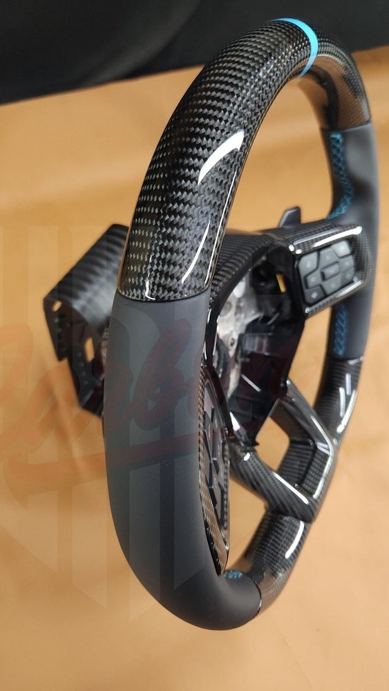 2024+ Mustang S650 Carbon Fiber Steering Wheel - by ukiecarbon.com
