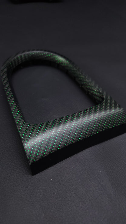2015-2023 Mustang S550 Matte Reflective Green Carbon Fiber Shifter Bezel