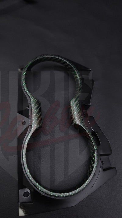 2015-2023 Mustang S550 Matte Reflective Green Carbon Fiber Cup Holder - by ukiecarbon.com