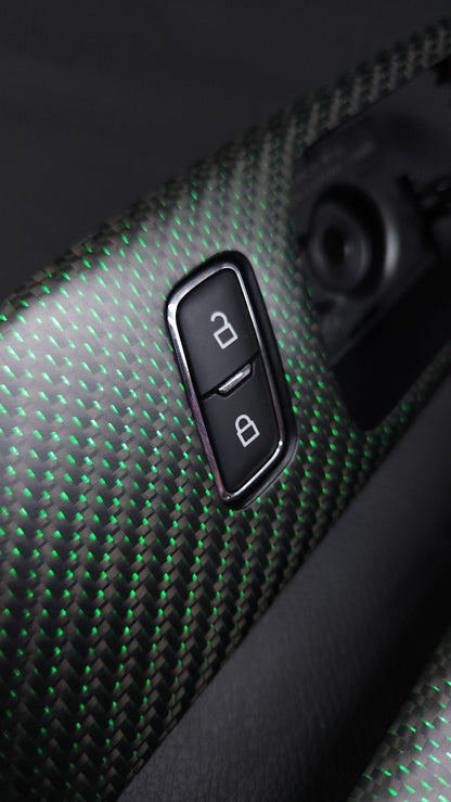 2015-2023 S550 Mustang Matte Reflective Green Carbon fiber Active Door Handle
