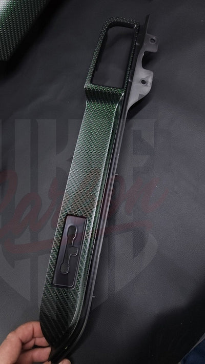 2015-2023 Mustang S550 Matte Reflective Green Dashboard Trim With Chassis # - by ukiecarbon.com