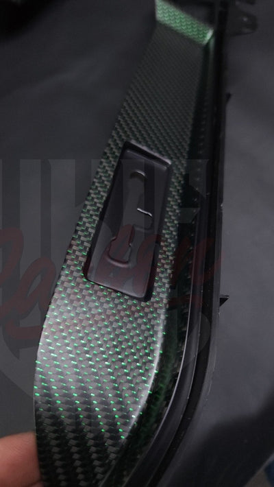 2015-2023 Mustang S550 Matte Reflective Green Dashboard Trim With Chassis # - by ukiecarbon.com