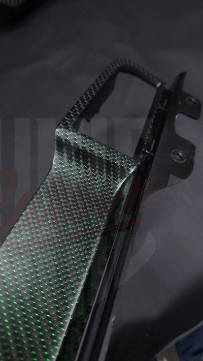 2015-2023 Mustang S550 Matte Reflective Green Dashboard Trim With Chassis # - by ukiecarbon.com