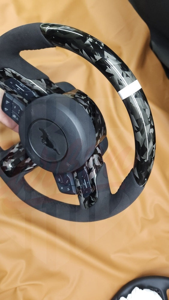 2015-2023 Mustang S550 Forged Carbon Fiber Steering Wheel - by ukiecarbon.com