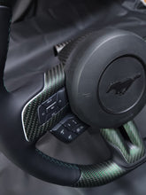 Load image into Gallery viewer, 2015-2023 S550 Mustang Matte Reflective Green Carbon Fiber Steering Wheel
