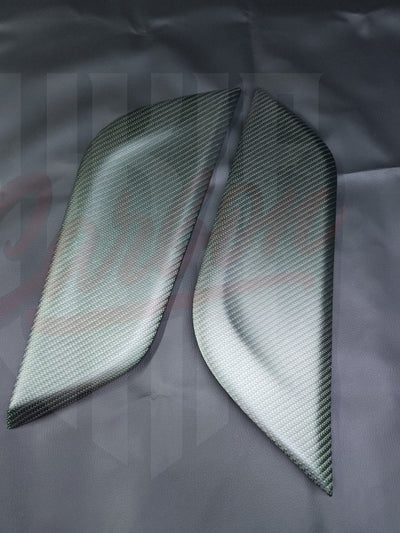 2015-2023 Mustang S550 Matte Reflective Green Carbon Fiber Knee Pads - by ukiecarbon.com
