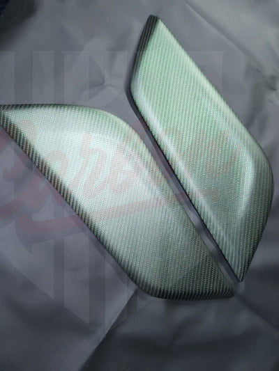 2015-2023 Mustang S550 Matte Reflective Green Carbon Fiber Knee Pads - by ukiecarbon.com