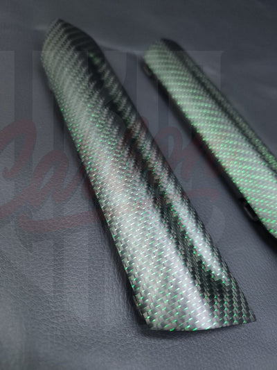 2015-2023 Mustang S550 Matte Reflective Green Carbon Fiber Door Handle - by ukiecarbon.com