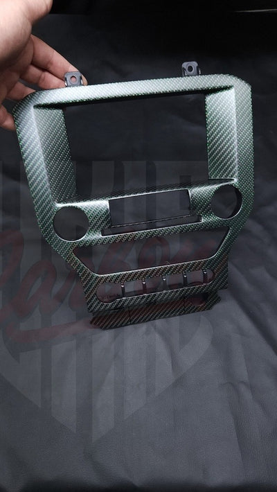 2015-2023 Mustang S550 Matte Green Reflective Carbon Fiber Navigation Bezel - by ukiecarbon.com