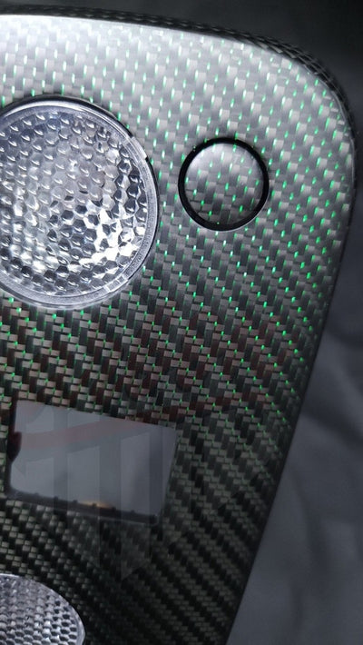 2015-2023 Mustang S550 Matte Green Reflective Carbon Fiber Dome Lights - by ukiecarbon.com