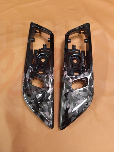2015-2023 Mustang S550 Forged Carbon Fiber Door Panel Trim - by ukiecarbon.com