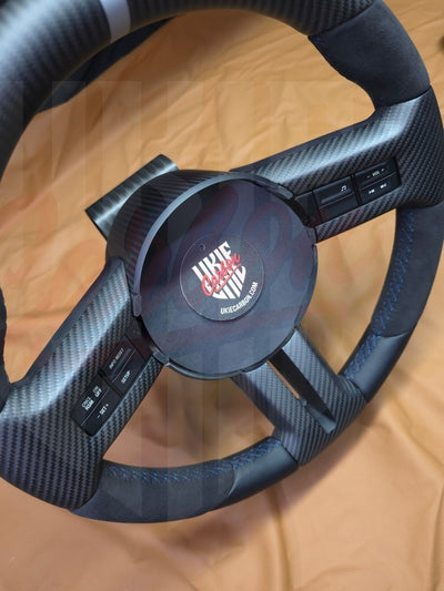 2010-2014 Mustang S197 Matte Carbon Fiber Steering Wheel - by ukiecarbon.com