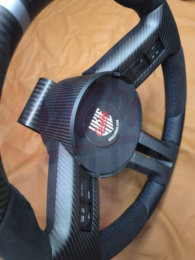 2010-2014 Mustang S197 Matte Carbon Fiber Steering Wheel - by ukiecarbon.com