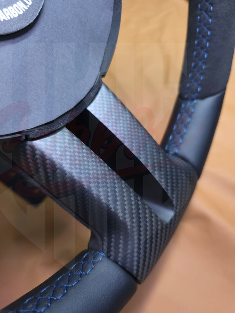 2010-2014 Mustang S197 Matte Carbon Fiber Steering Wheel - by ukiecarbon.com