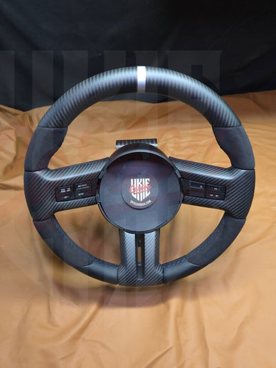 2010-2014 Mustang S197 Matte Carbon Fiber Steering Wheel - by ukiecarbon.com