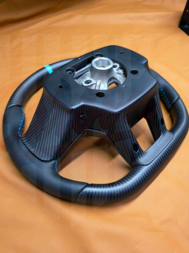 2024+ Mustang S650 Matte Carbon Fiber Steering Wheel - by ukiecarbon.com