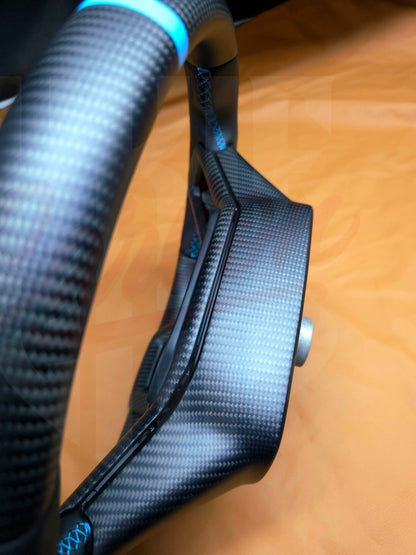 2024+ Mustang S650 Matte Carbon Fiber Steering Wheel - by ukiecarbon.com