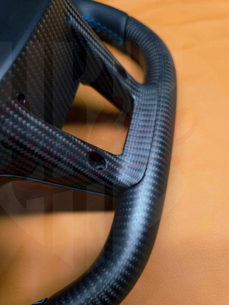 2024+ Mustang S650 Matte Carbon Fiber Steering Wheel - by ukiecarbon.com