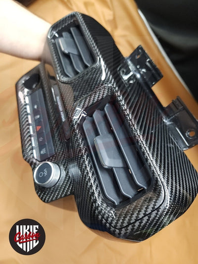 2024+ Mustang S650 Carbon Fiber CENTER DASH AIR VENT GRILL - by ukiecarbon.com