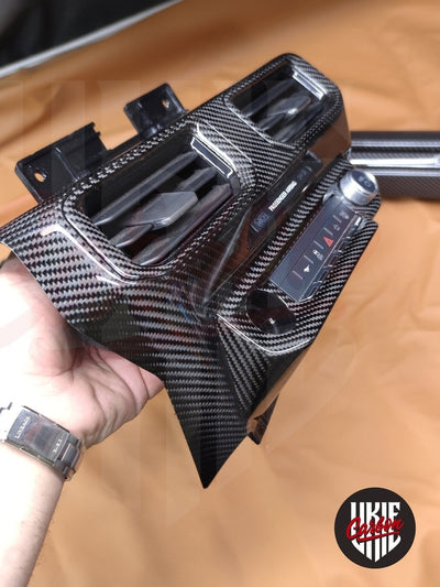 2024+ Mustang S650 Carbon Fiber CENTER DASH AIR VENT GRILL - by ukiecarbon.com