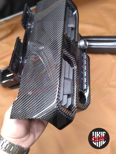 2024+ Mustang S650 Carbon Fiber CENTER DASH AIR VENT GRILL - by ukiecarbon.com