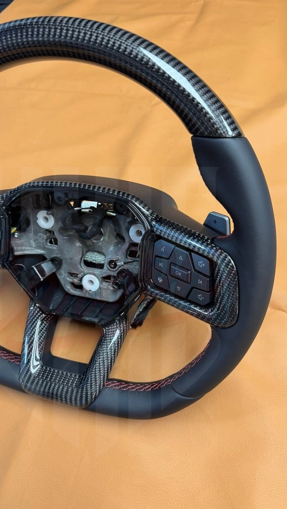 2024+ Mustang S650 Carbon Fiber Steering Wheel - by ukiecarbon.com