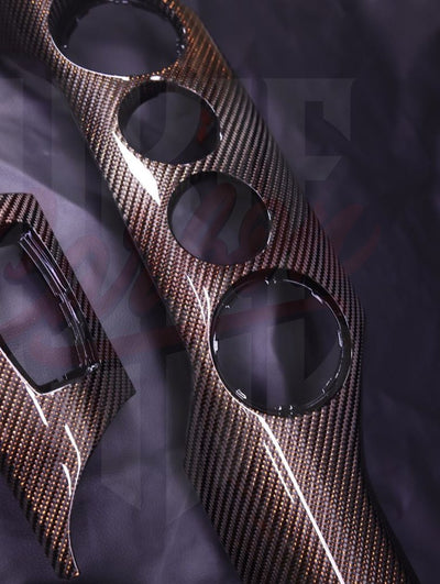 2015-2023 S550 Mustang Orange Reflective Carbon Fiber Dashboard Trim - by ukiecarbon.com