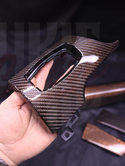2015-2023 S550 Mustang Orange Reflective Carbon Fiber Dashboard Trim