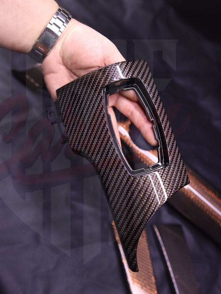 2015-2023 S550 Mustang Orange Reflective Carbon Fiber Dashboard Trim - by ukiecarbon.com